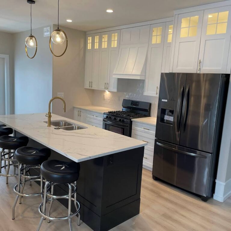 a new kitchen renovated in a unique style