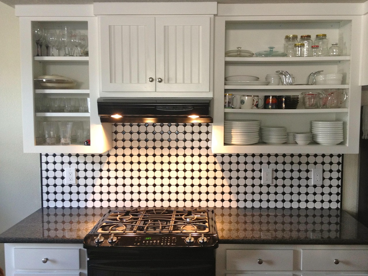 white cabinets in kitchen