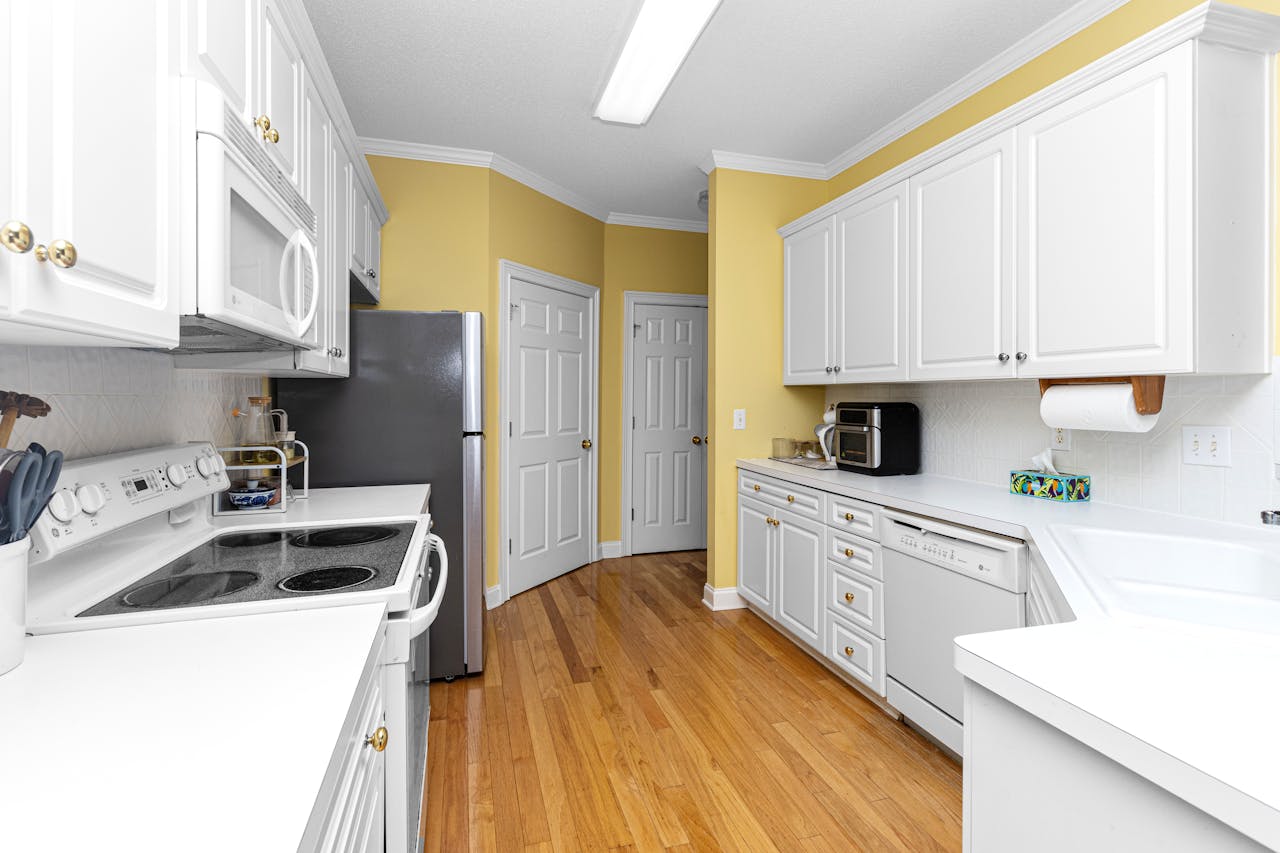 Bright Modern Kitchen with White Cabinets
